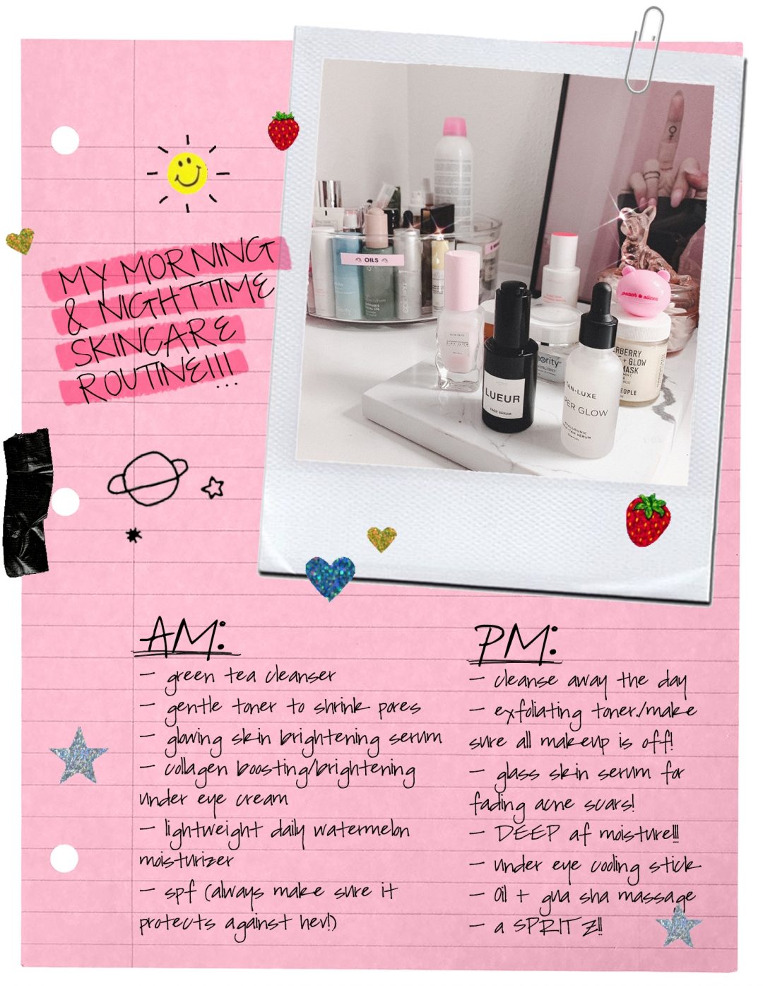 My *COMPLETE* Morning & Nighttime Skincare Routine for Glowing Acne